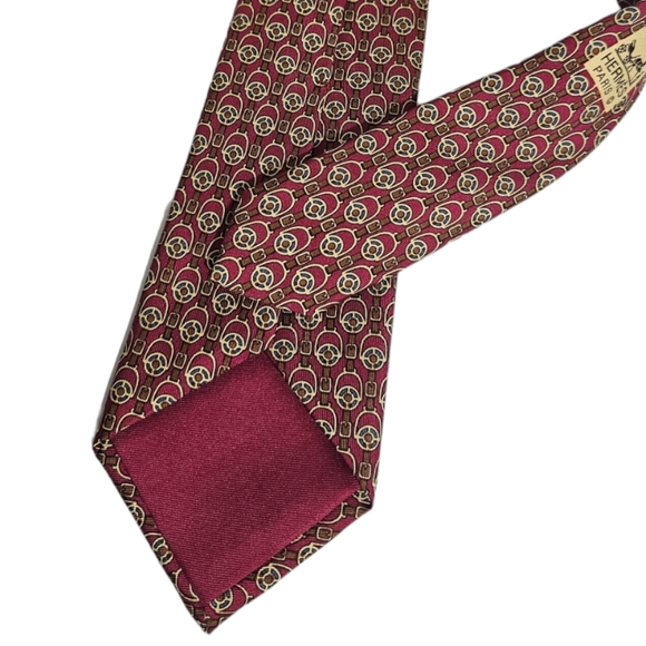 HERMÈS 956 IA Red Equestrian Silk LUXURY Tie FRANCE - Picture 4 of 4